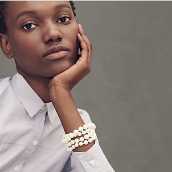 J. Crew Jewelry - •J.Crew•Pearl Twisted Hammock Bracelet•NWT